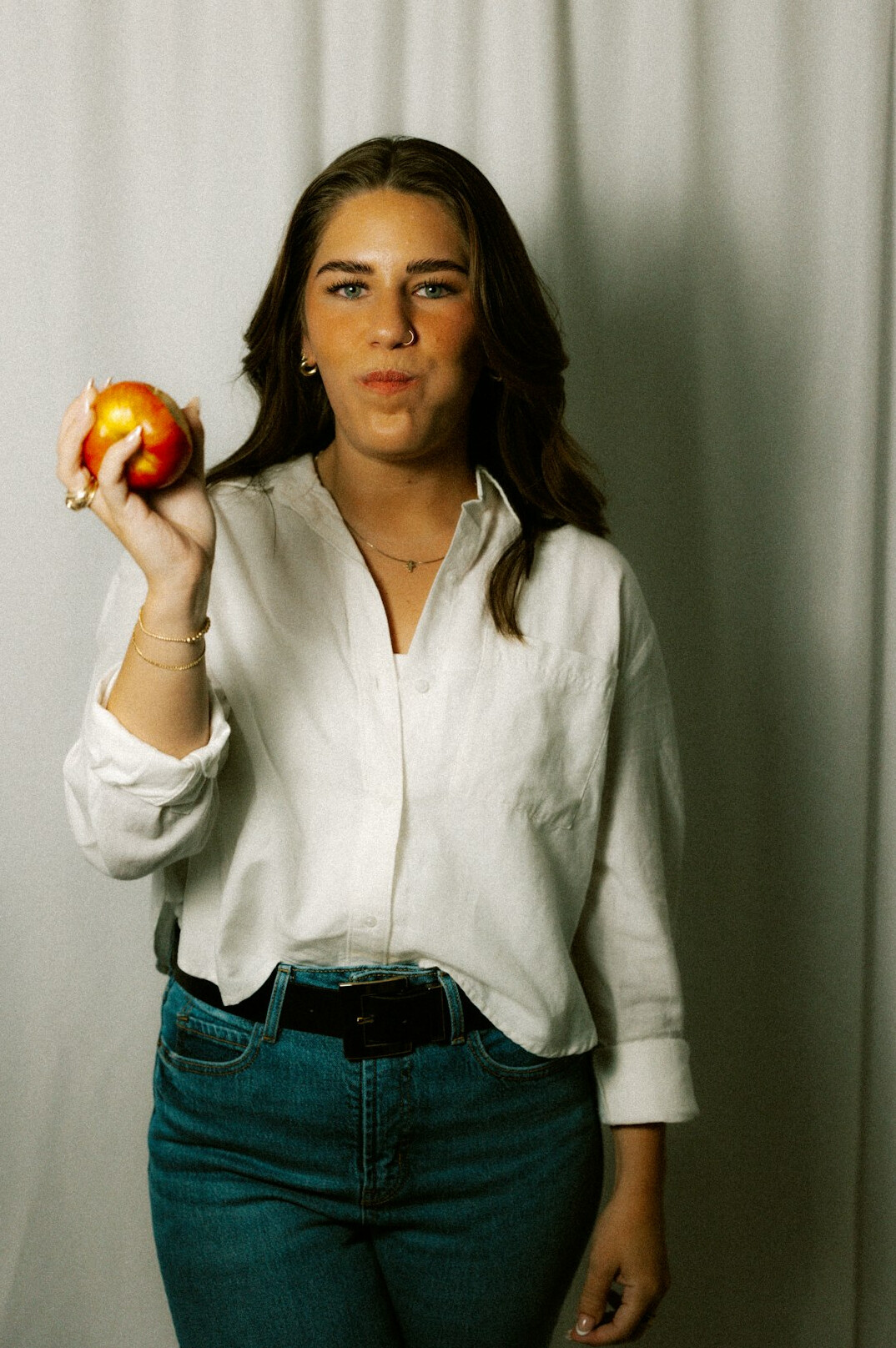 Studio portrait of a smiling nutrition coach