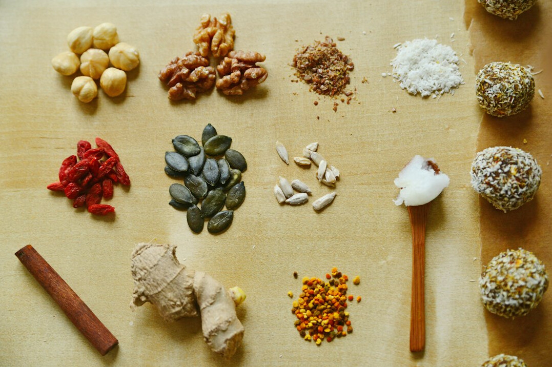 various nuts and seeds